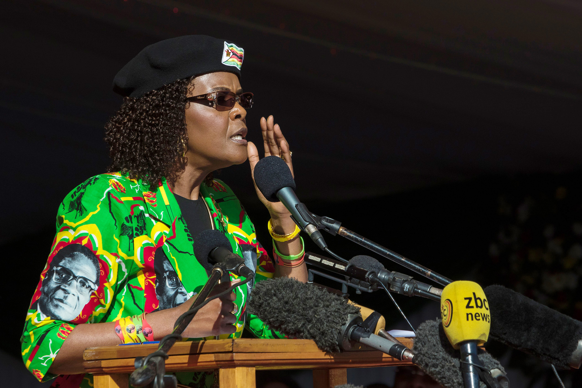 Grace Mugabe speaks during a youth rally in Marondera on June 2, 2017.
