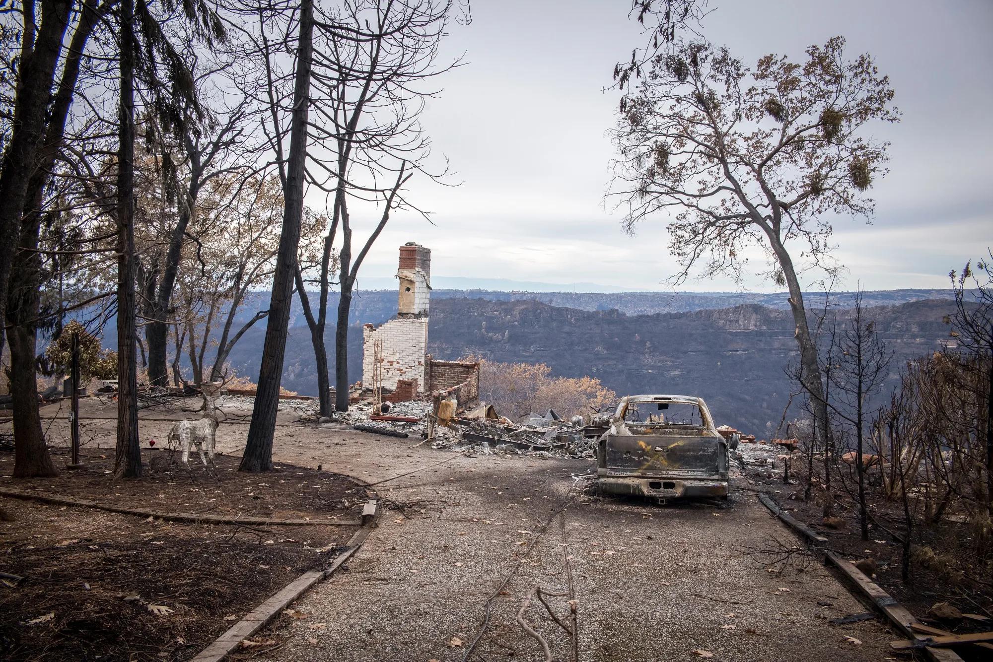 A destroyed home in Paradise, California.