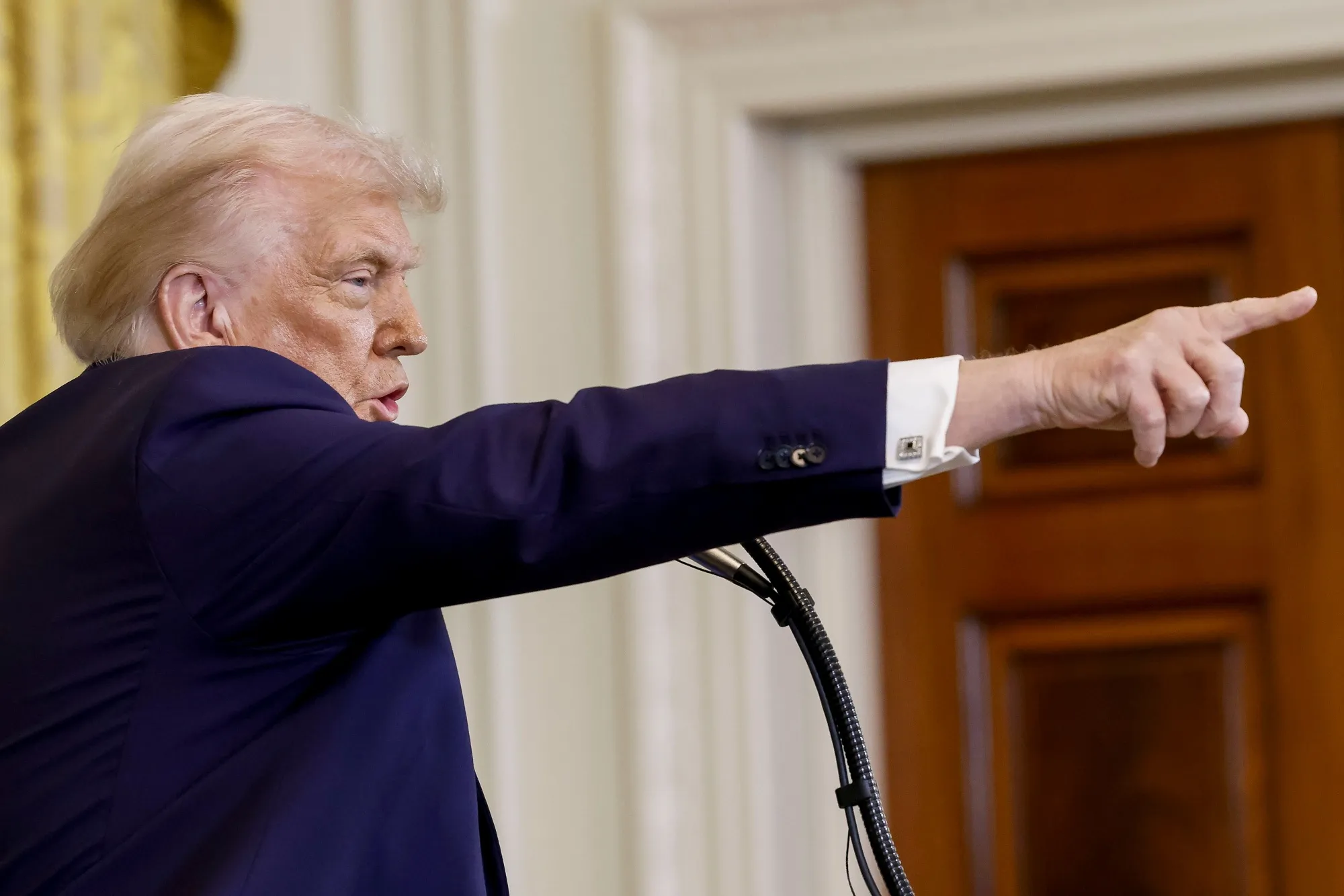 President Trump during a news conference&nbsp;on Tuesday.
