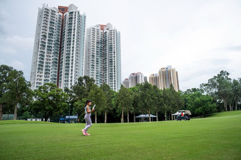 The Fanling Golf Course near the border with mainland China.