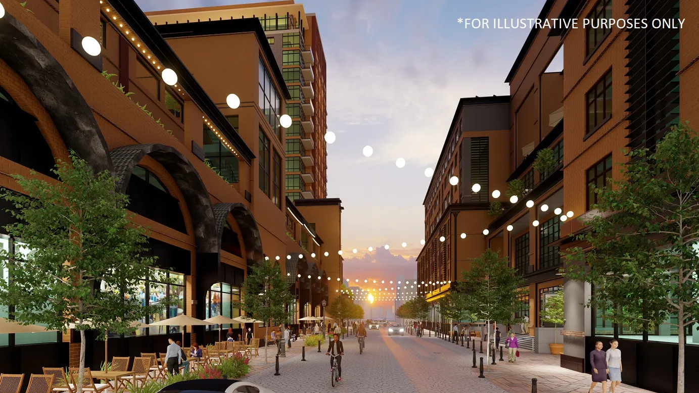 Plans for the Holland Gardens redevelopment in Jersey City.