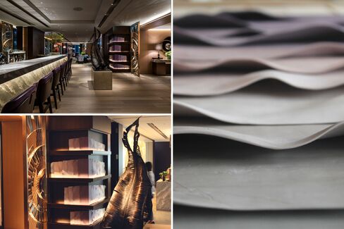 An art installation of tiles for the Four Seasons Tokyo.