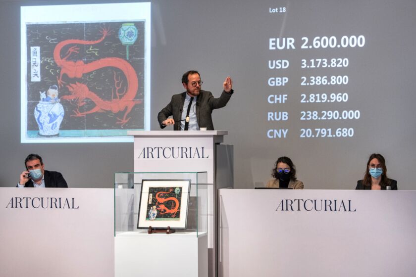 relates to Tintin Comic Book Art Breaks Auction Record