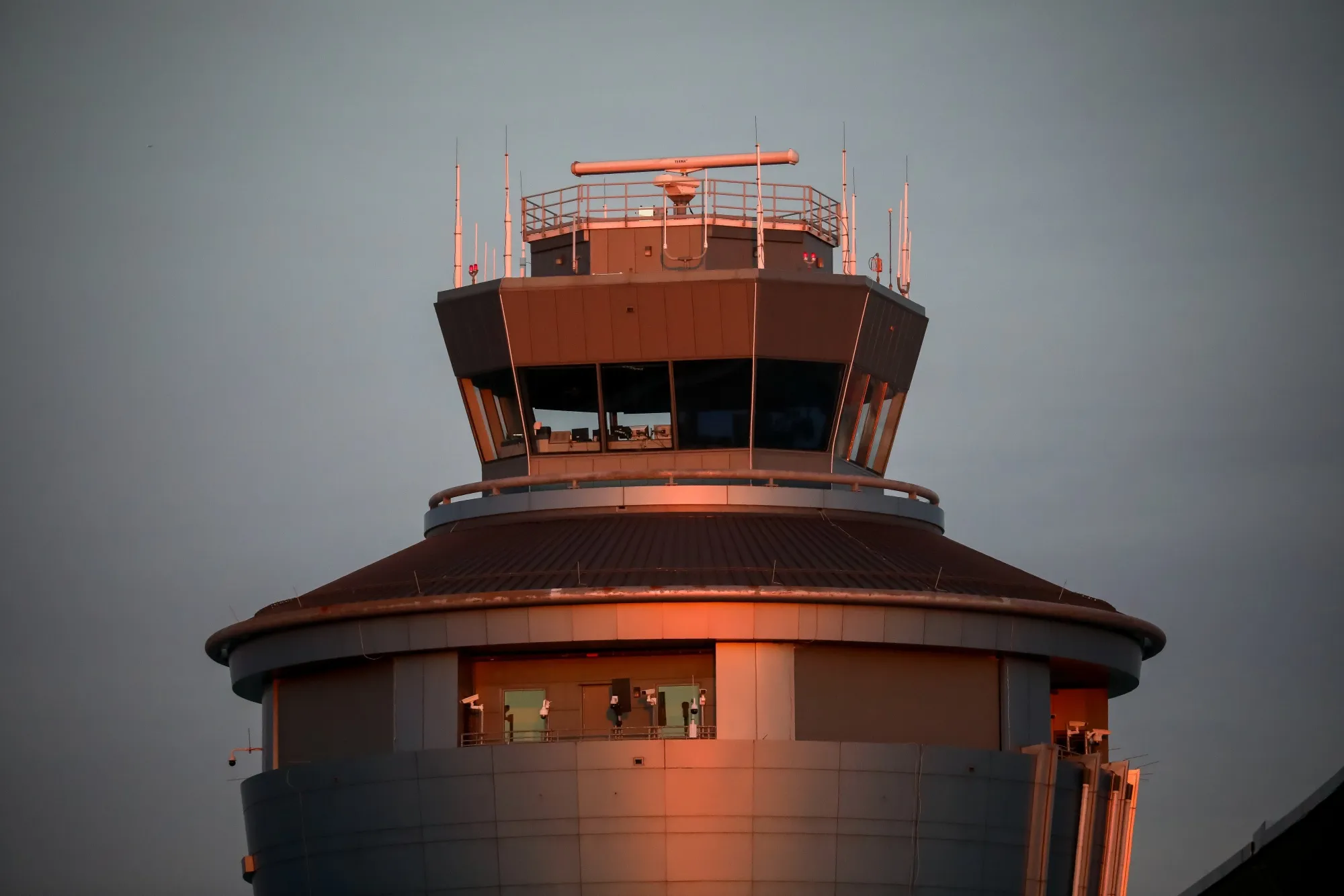 The FAA Air Traffic Control tower at LaGuardia Airport in New York.