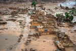 Damage following the Samarco dam burst in the village of Bento Rodrigues, Minas Gerais state, Brazil, in 2015.