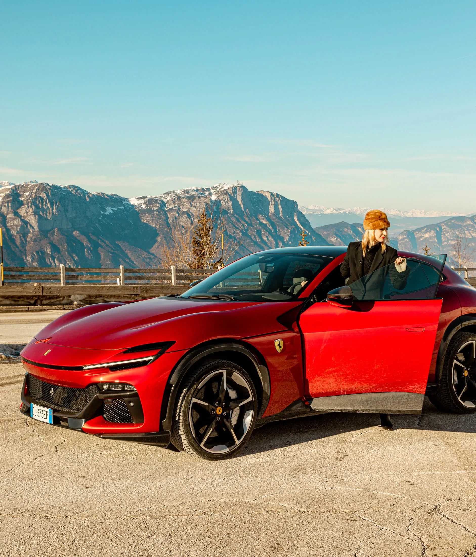 The writer with the 2023 Ferrari Purosangue.&nbsp;