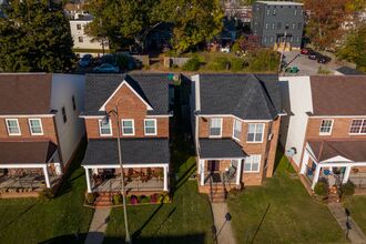 Aerial view of Row Houses in Richmond, Virginia