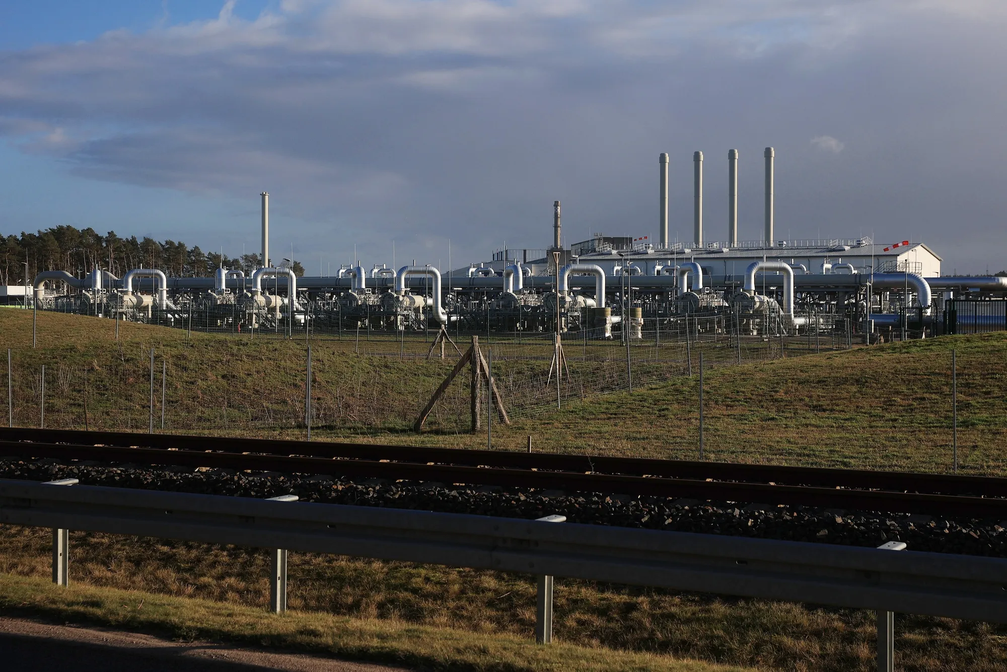 A gas receiving compressor station for&nbsp;the Nord Stream 2 pipeline in Lubmin, Germany.