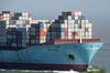 The Soro Maesk container ship, operated by A.P. Moller-Maersk A/S, sails towards Yangshan Deep Water Port in Shanghai, China, on Tuesday, July 10, 2018. China told companies to boost imports of goods from soybeans to seafood and automobiles from countries other than the U.S. after trade tensions between the world's two biggest economies escalated into a tariff war last week.
