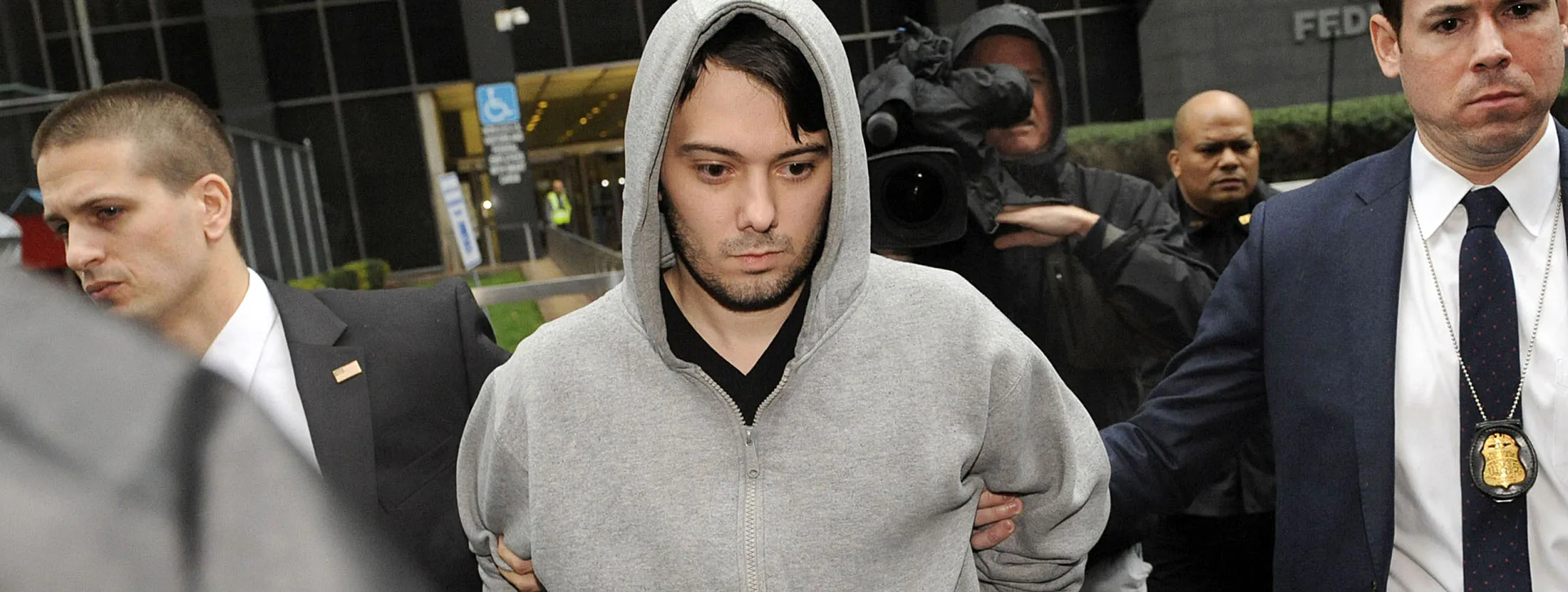 Martin Shkreli, chief executive officer of Turing Pharmaceuticals LLC, exits federal court in New York, on Dec. 17.
