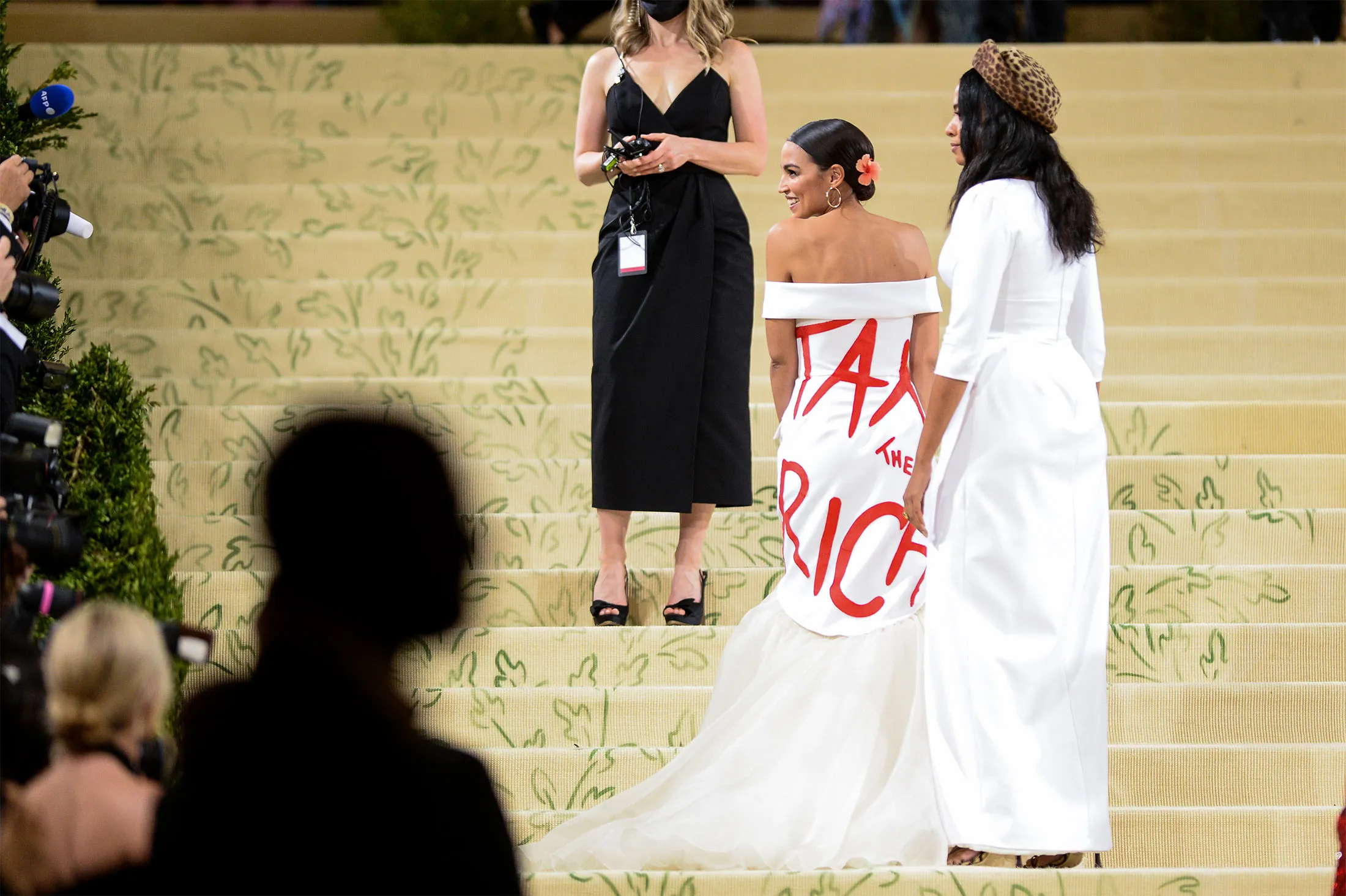 Representative Alexandria Ocasio-Cortez at the 2021 Met Gala.