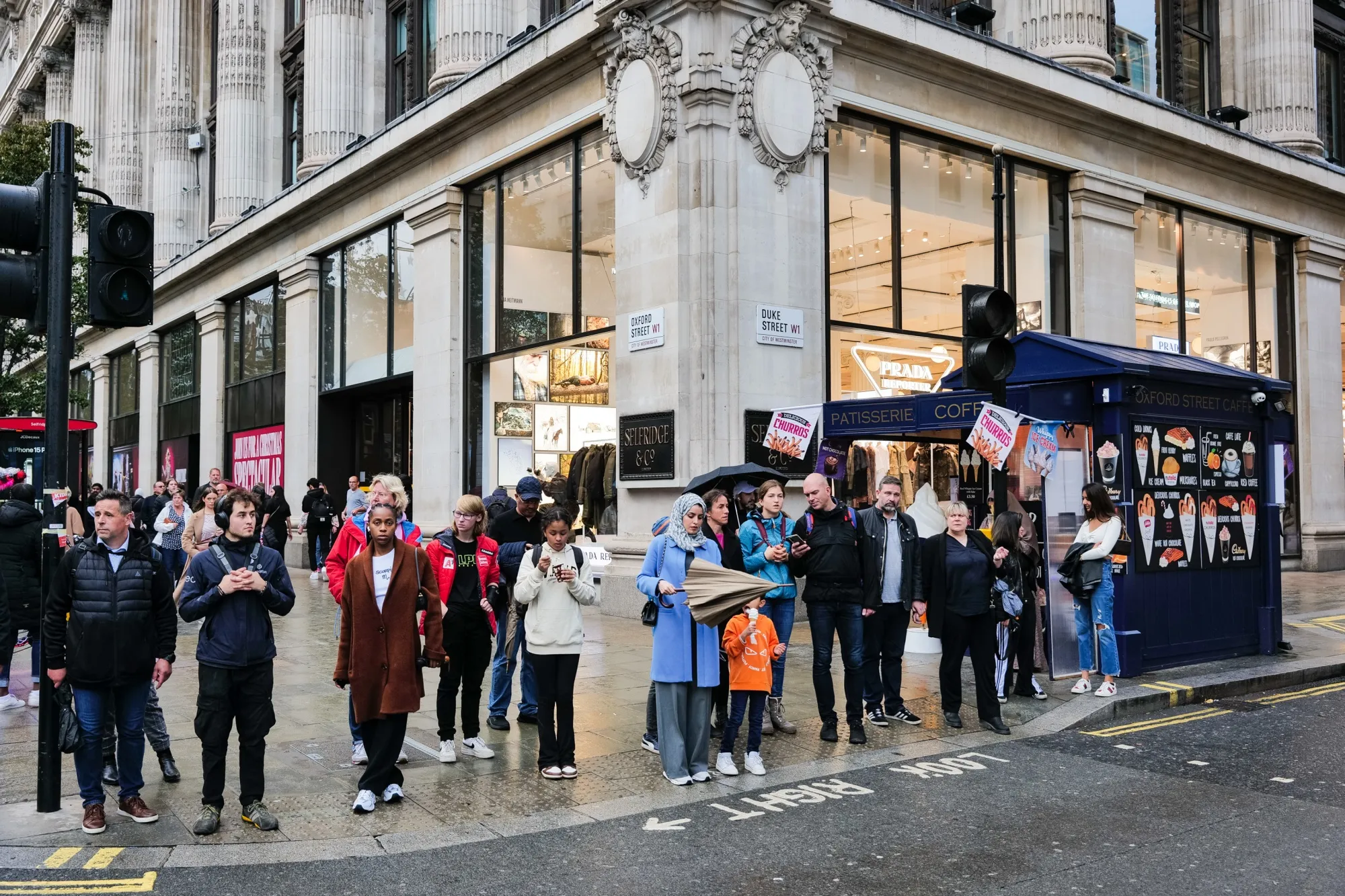 Shoppers on Oxford Street in central London.