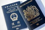 A copy of the British National (Overseas) passport, right, with Hong Kong Special Administrative Region (HKSAR) passport.