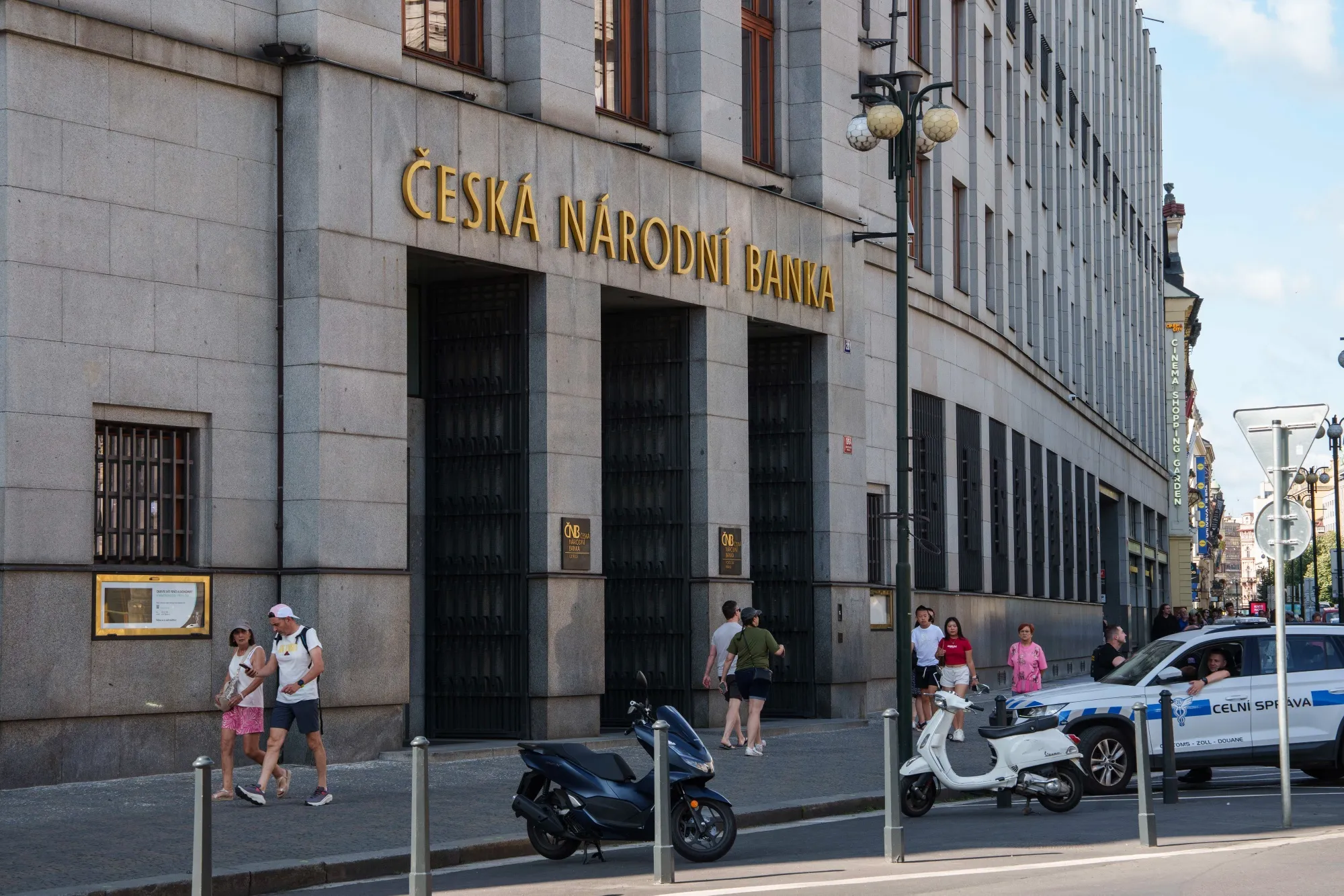 The Czech central bank, also known as Ceska Narodni Banka (CNB), in Prague.