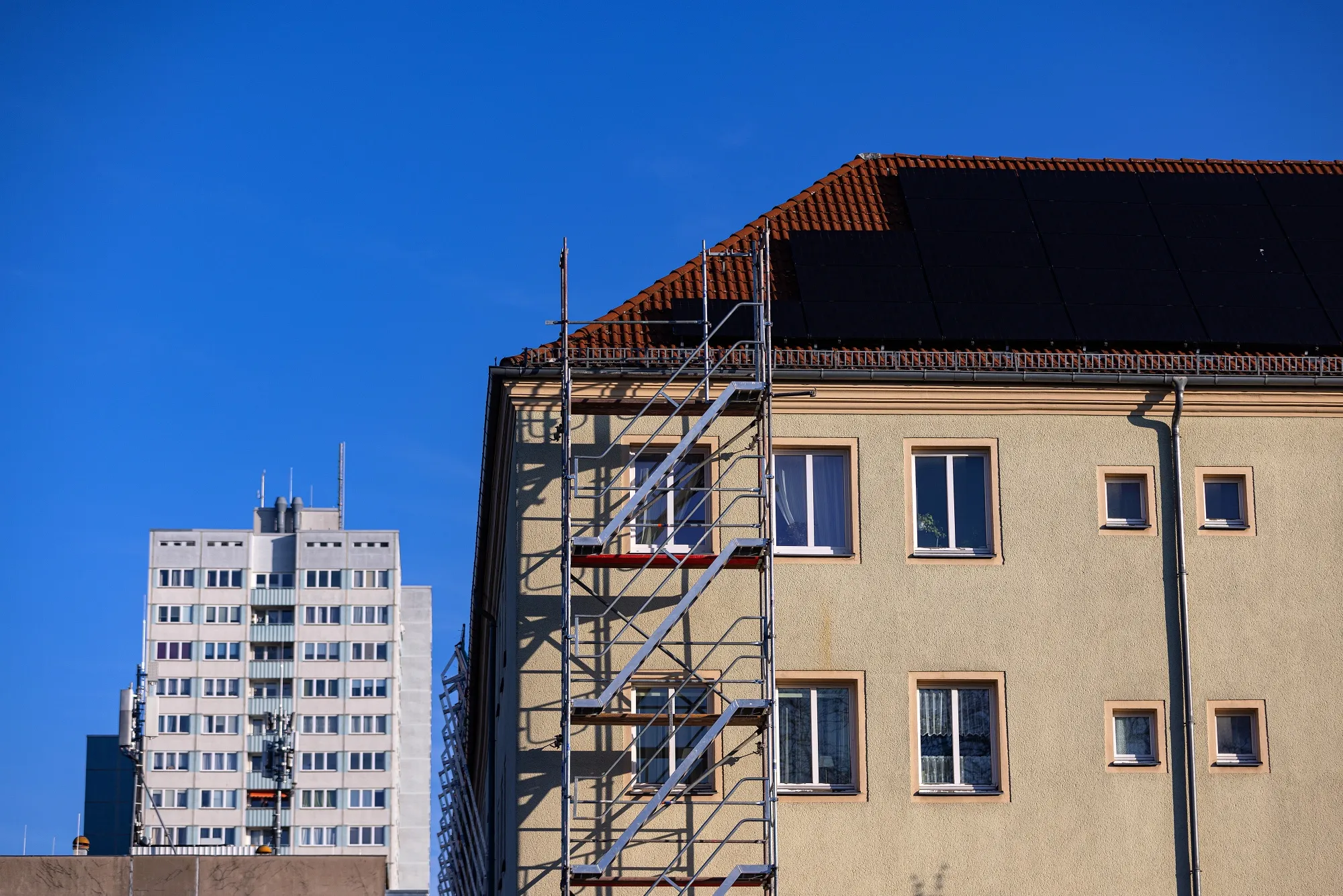 Rooftop solar panels in Berlin.