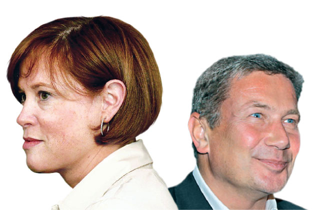 From left: Bank Leumi CEO Rakefet Russak-Aminoach; IDB Chairman Nochi Dankner