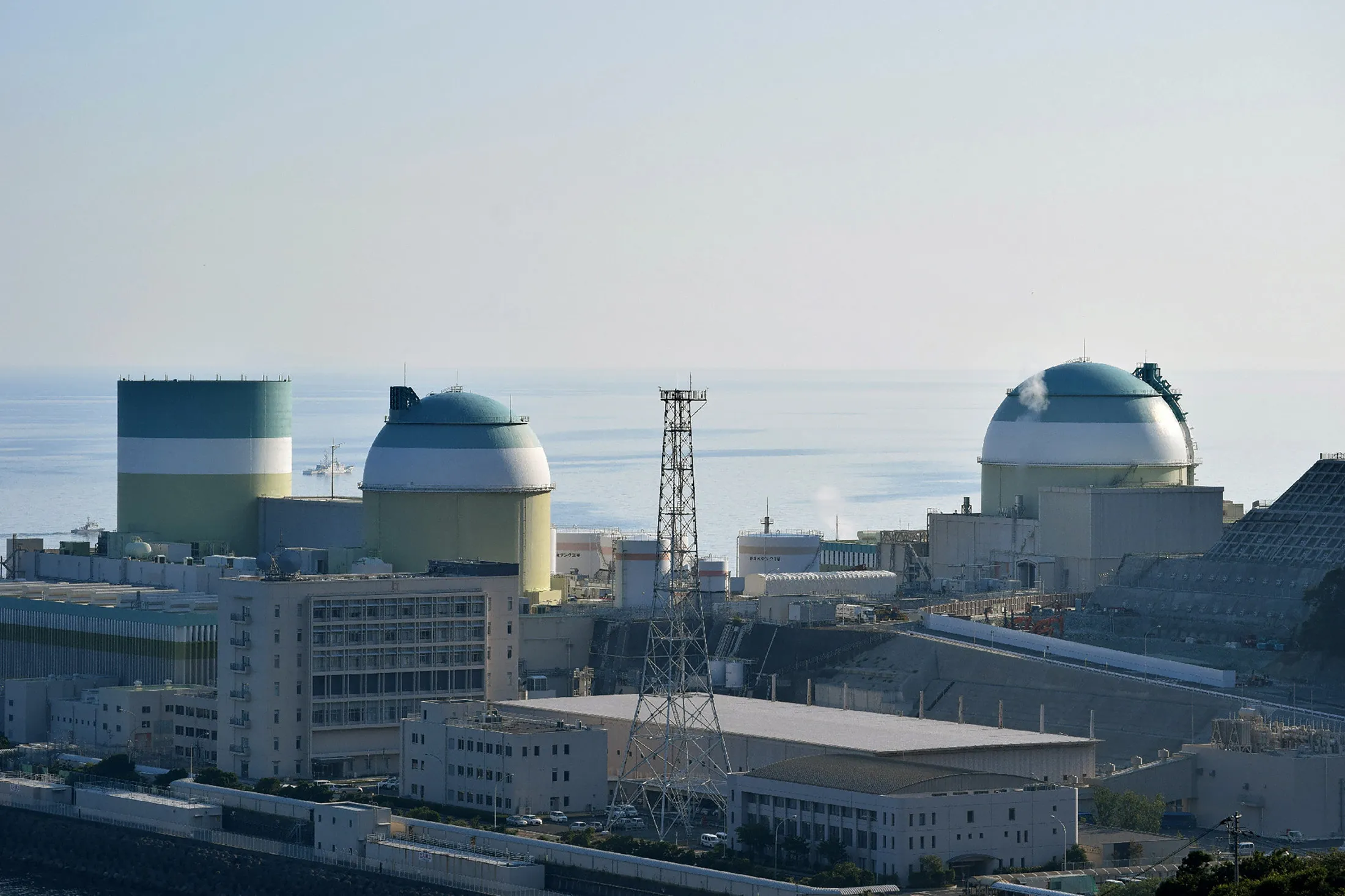 The No. 3 reactor, right, at its Ikata nuclear power plant in 2016.