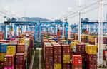 Containers&nbsp;at Ningbo port,&nbsp;Zhejiang Province in China, on Aug. 15.