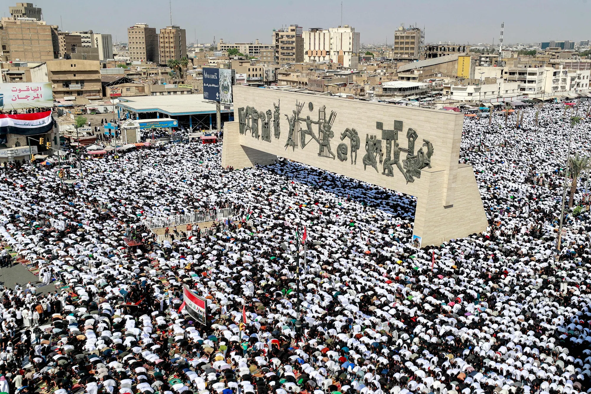An anti-Israel demonstration during Friday prayers in Baghdad, on Oct. 13.