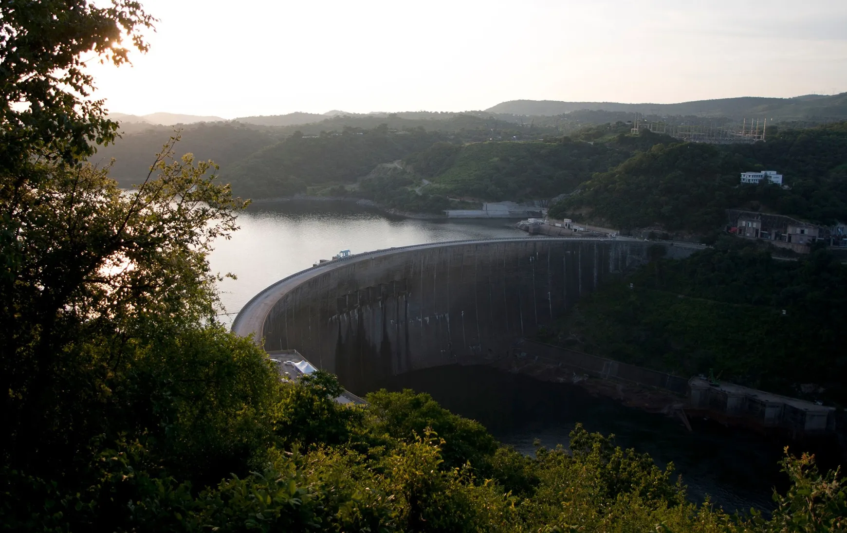 The Kariba dam wall between Zimbabwe and Zambia. 