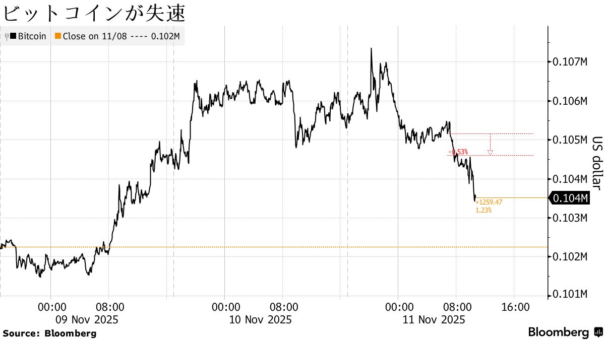 ビットコイン低調、強制清算トラウマ残る－リスク選好の波乗れず - Bloomberg