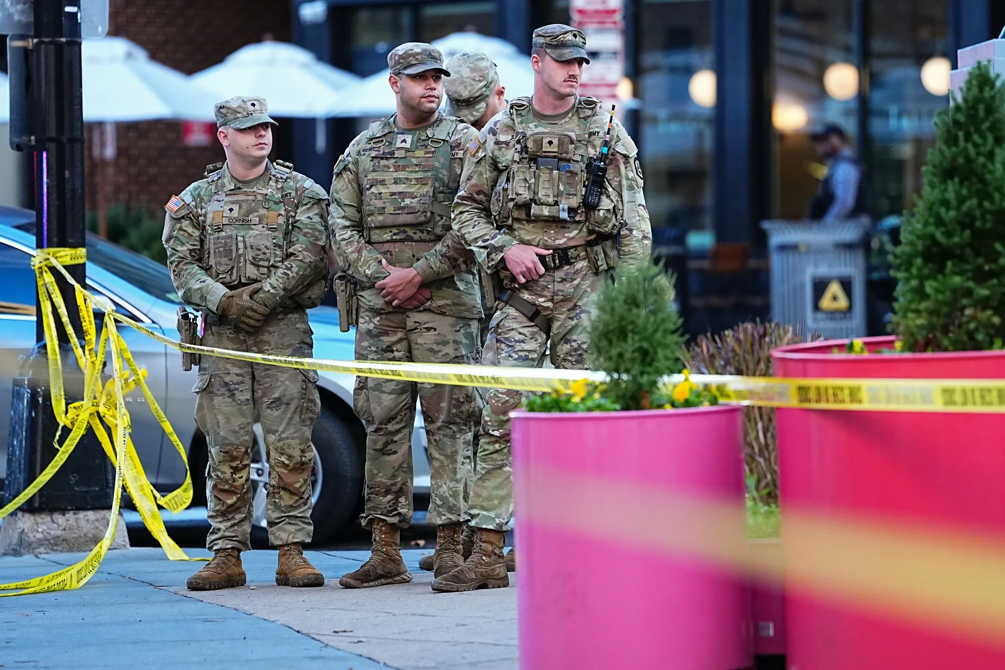 Members of the National Guard near the scene of a shooting in Washington on&nbsp;Nov. 26.