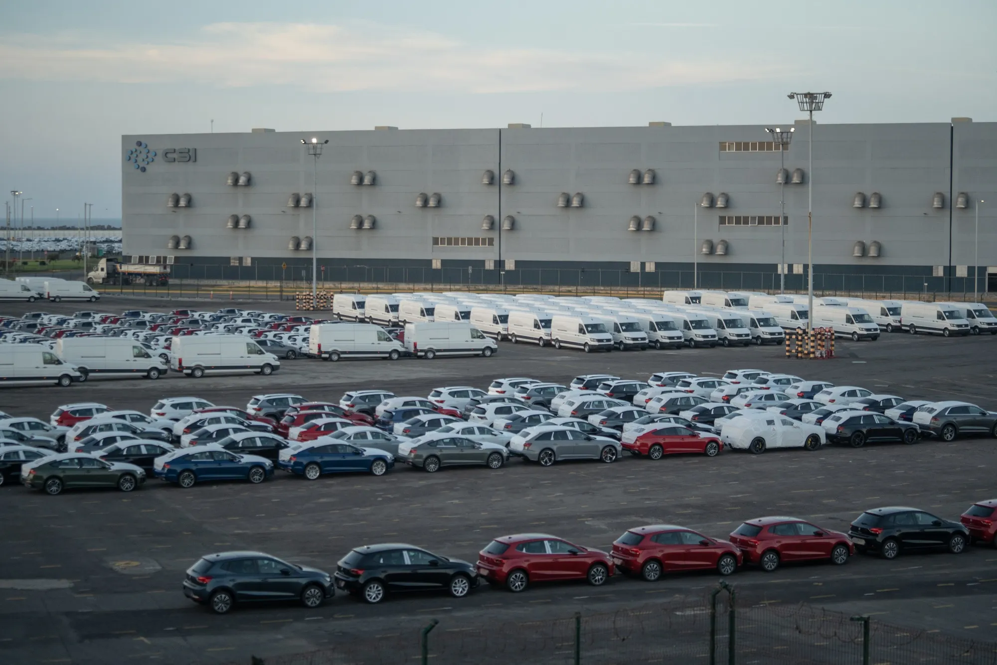 Vehicles prepared for export at the Port of Veracruz in Veracruz, Mexico.