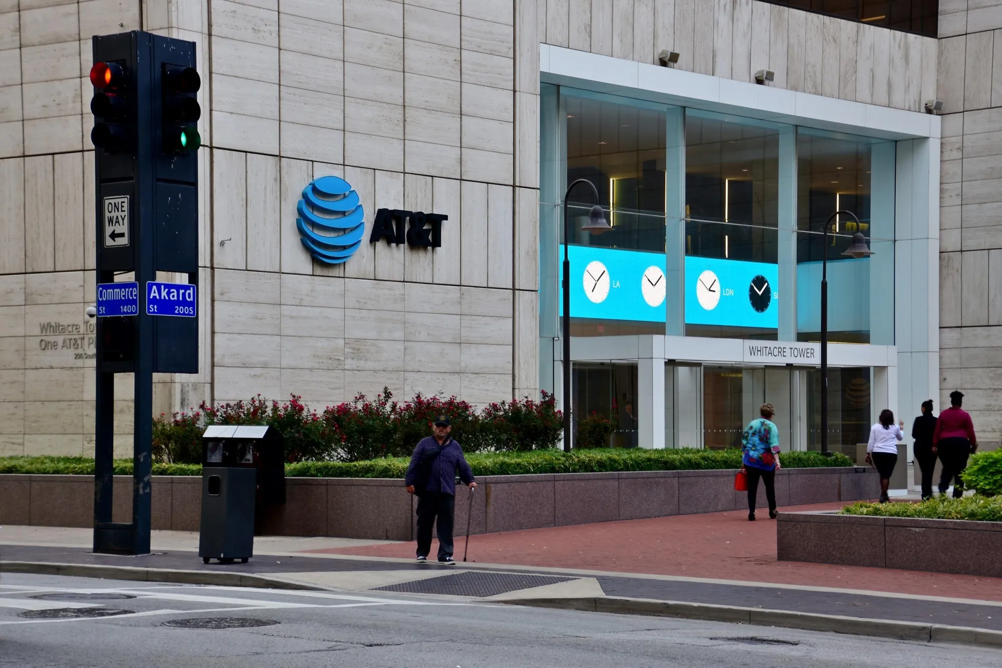 The AT&amp;T headquarters in Dallas.