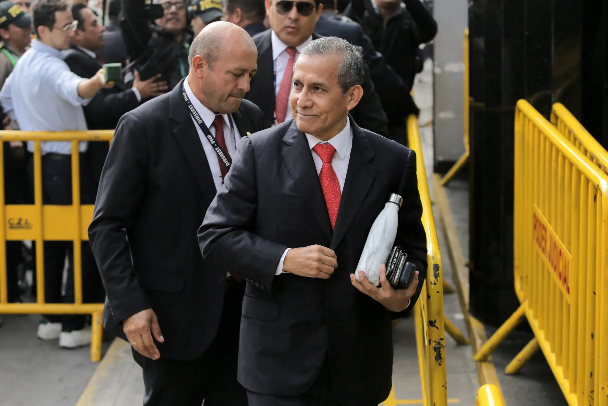Ollanta Humala arrives for his sentencing in Lima on April 15.