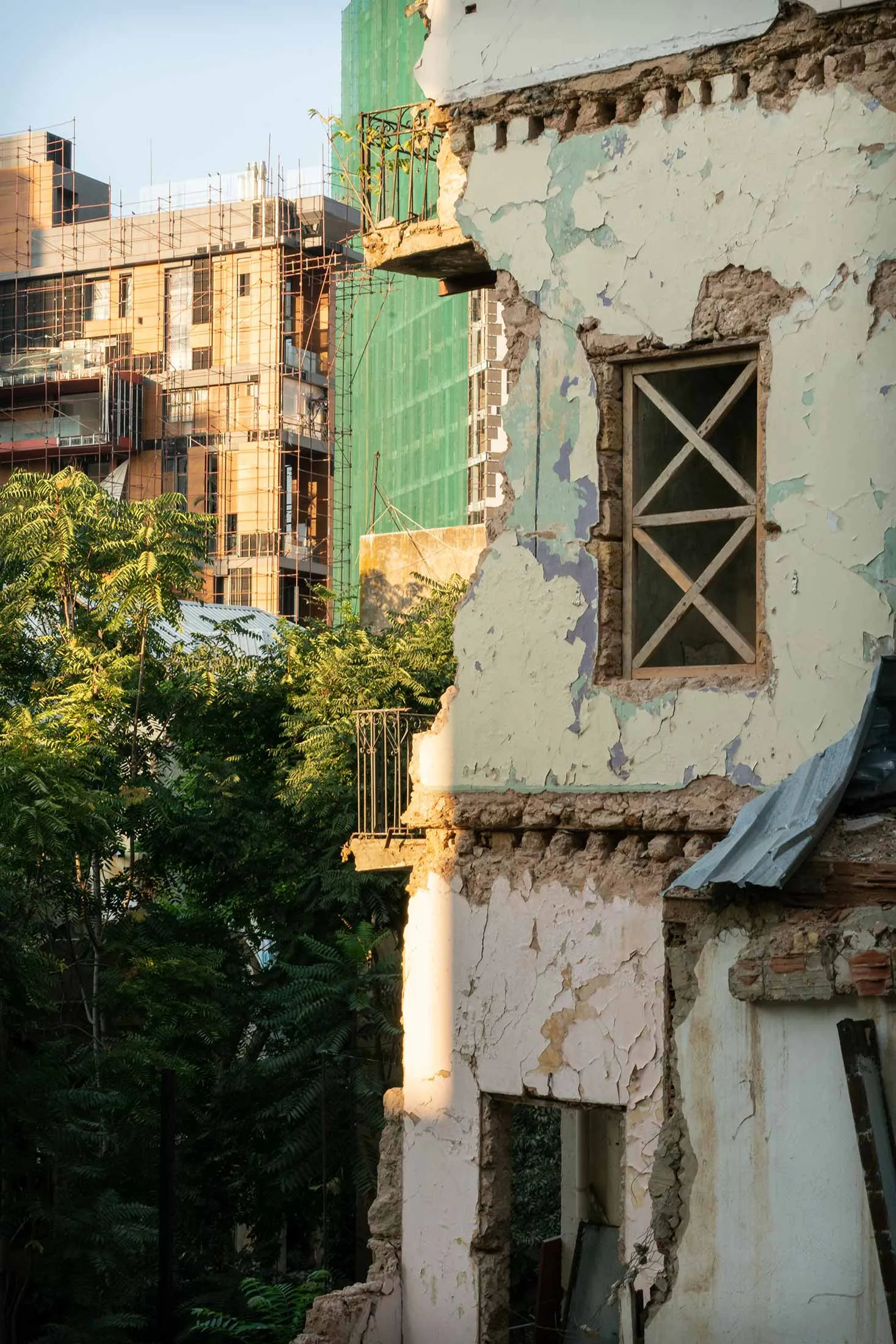 Reconstruction in Beirut’s Geitawi neighborhood, which was badly damaged by the explosion.