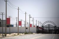 A facility believed to be a re-education camp on the outskirts of Hotan, Xinjiang region. 