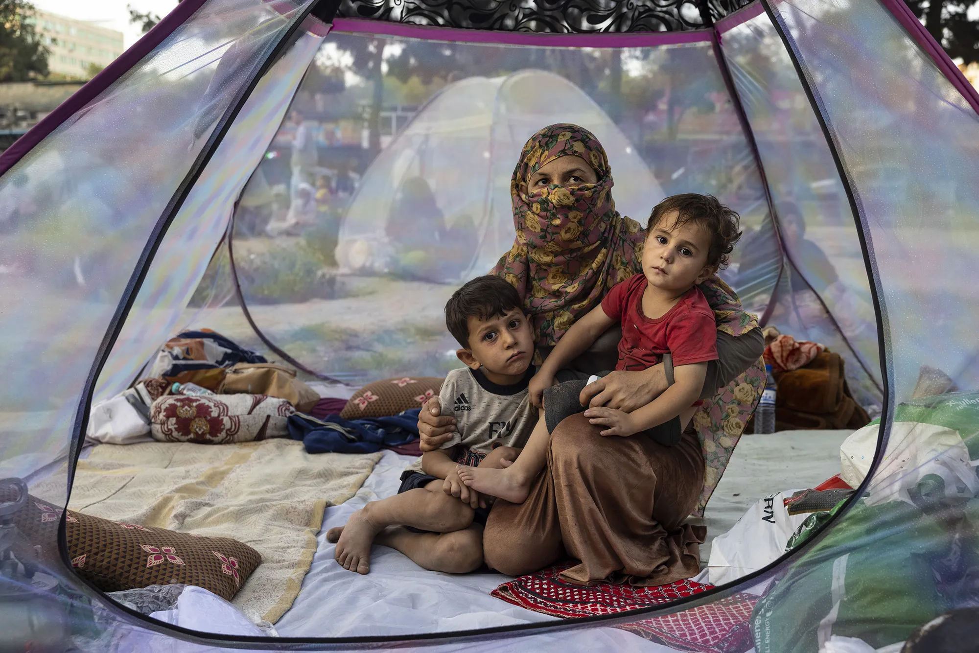 A makeshift camp in Kabul.