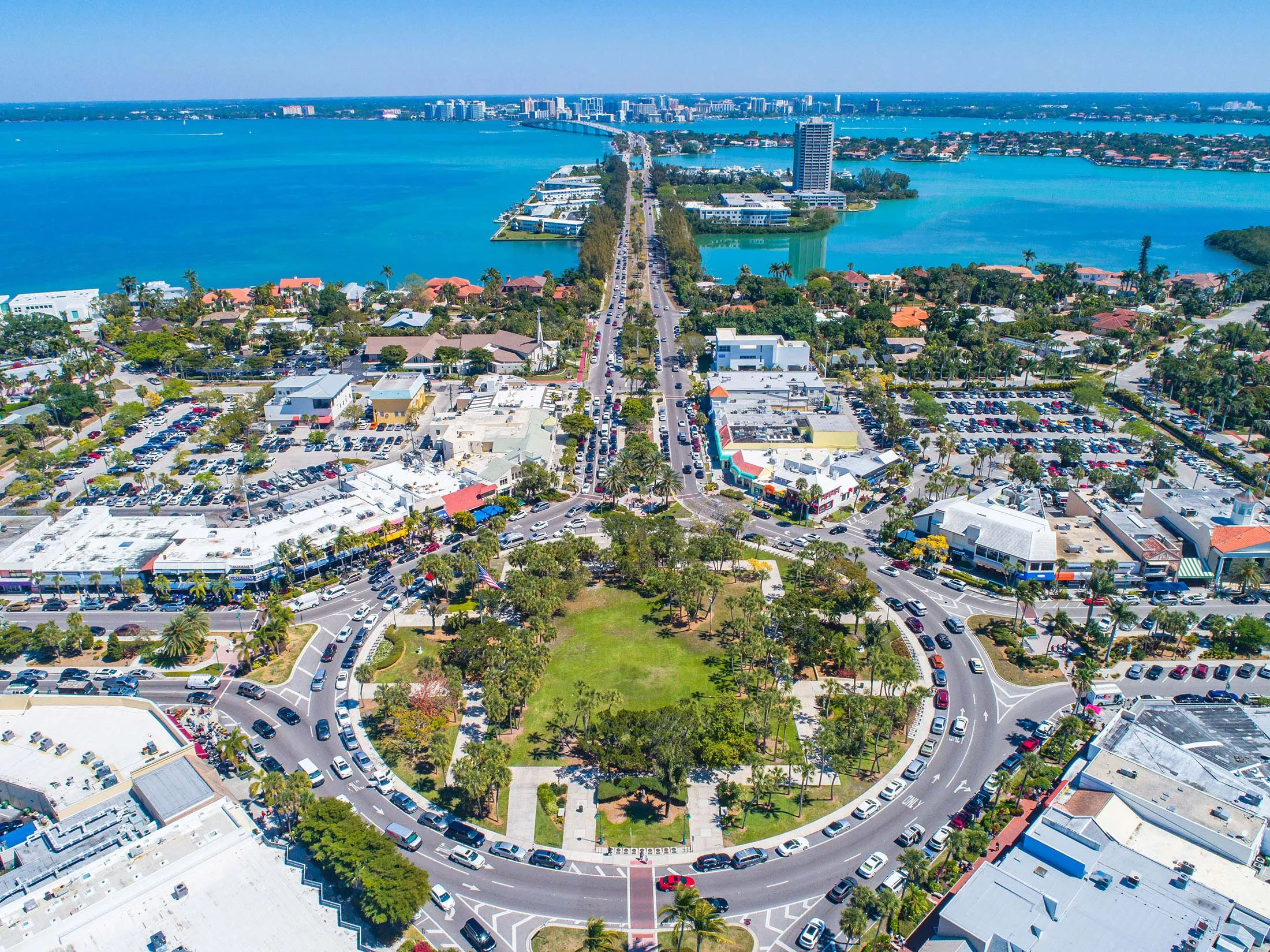St. Armands Circle&nbsp;in Sarasota, Fla.