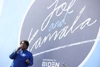 Vice Presidential Nominee Kamala Harris Campaigns In Georgia