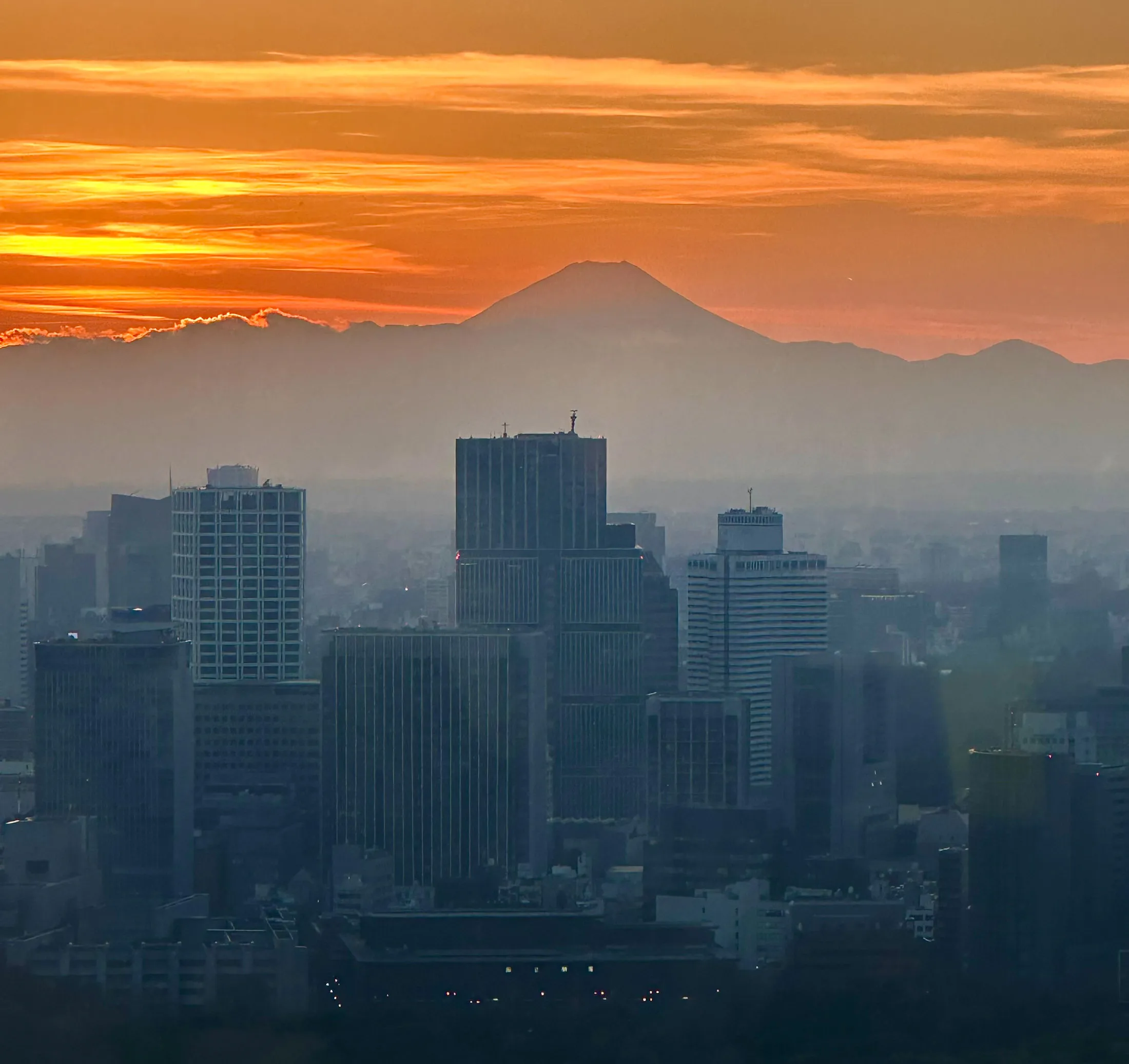 Tokyo from the new Four Seasons at sunset.