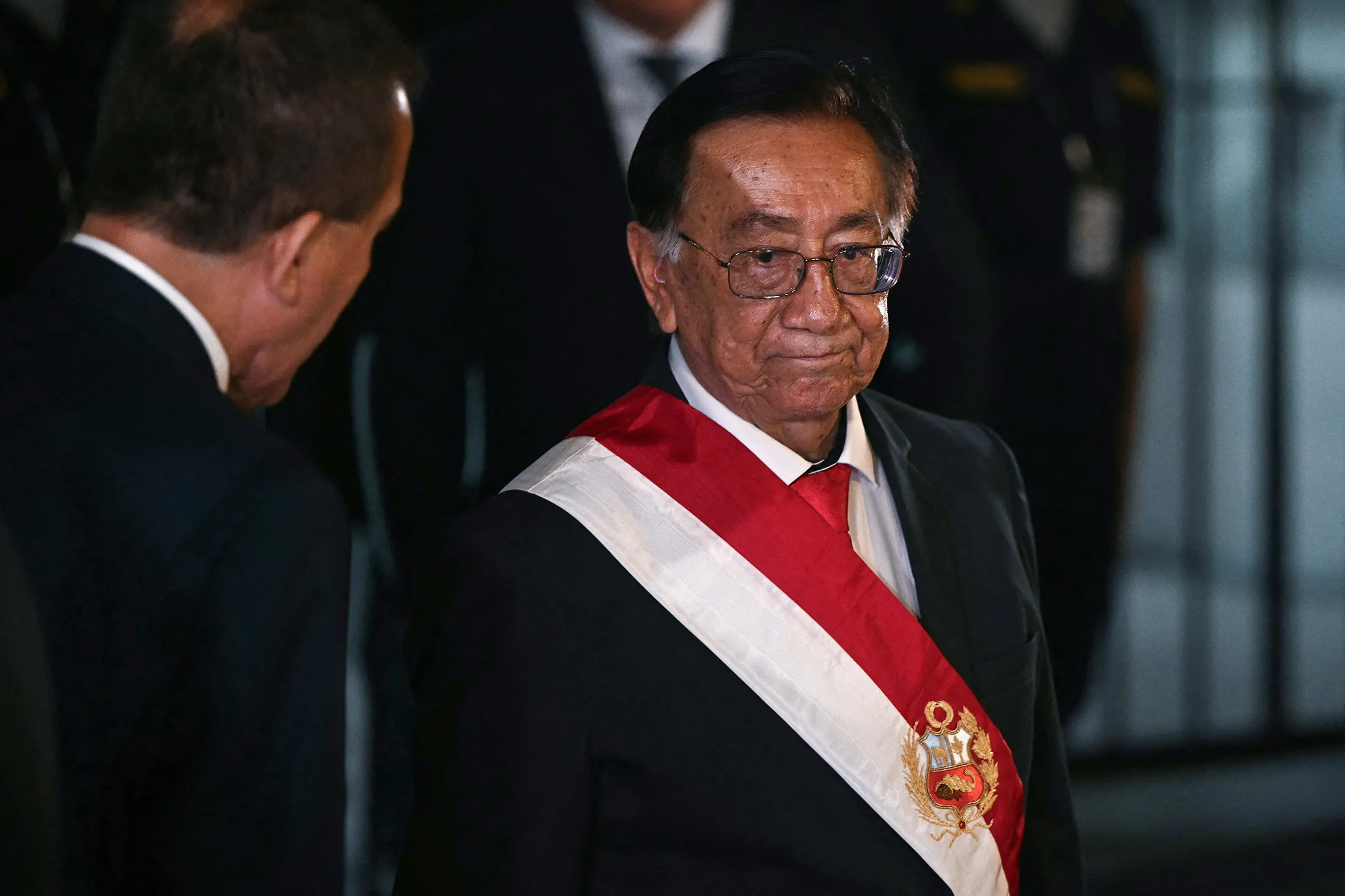 Peru’s interim President Jose Maria Balcazar after his election at the National Congress in Lima on Feb. 18.