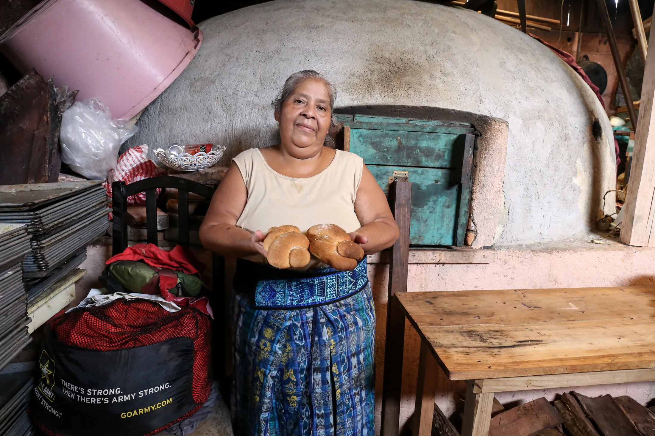 Amelia Ixcoy in the bakery she co-founded with her daughter, in El Palmar, Guatemala.