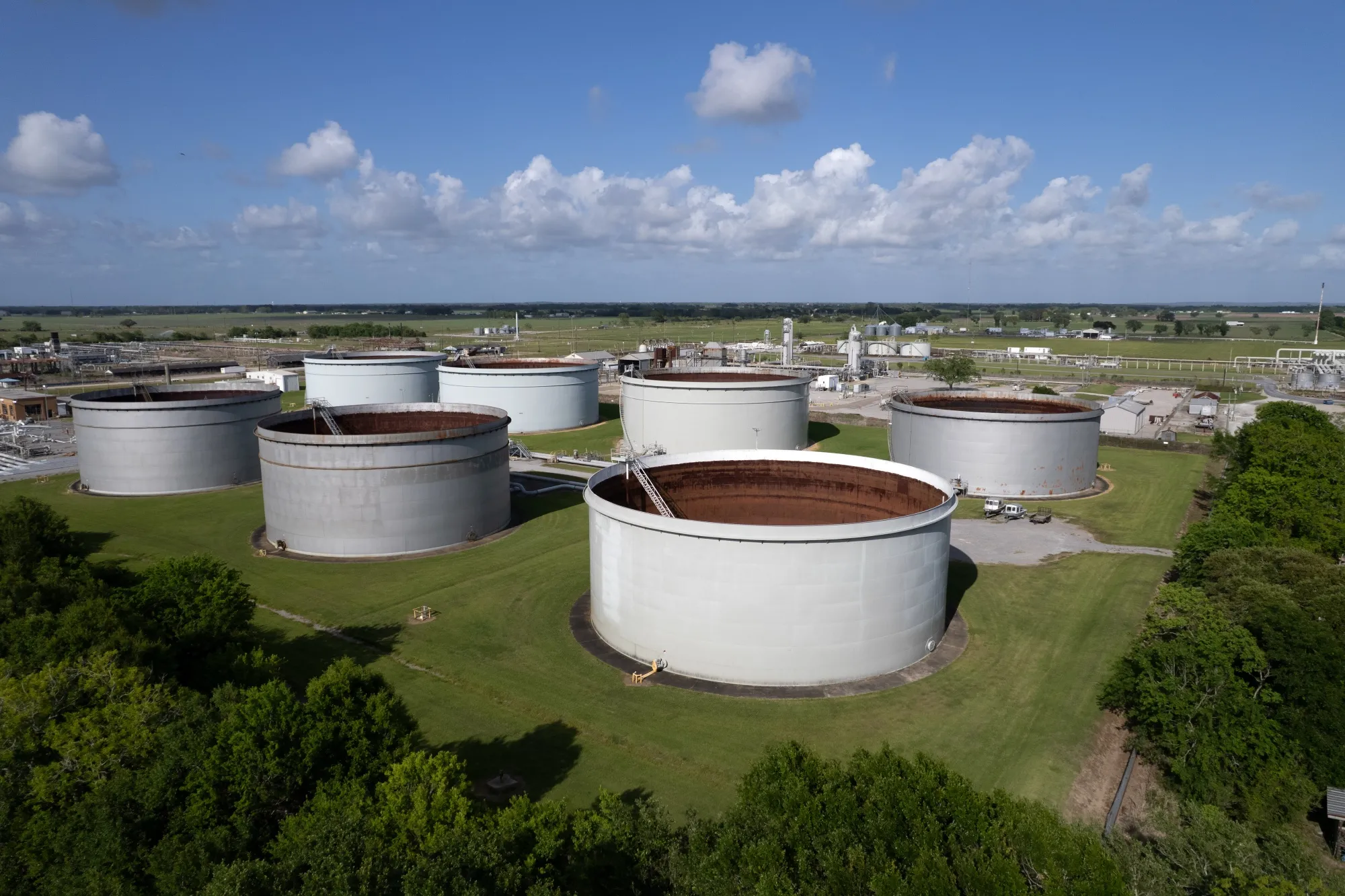 A natural gas pipeline distribution hub&nbsp;in Erath, Louisiana.