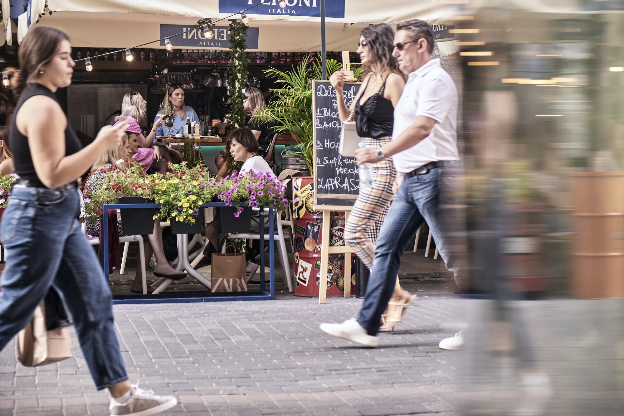 Pedestrians in central Warsaw.
