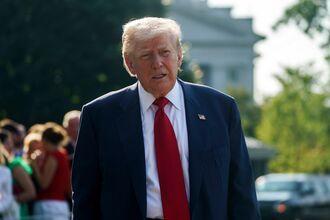 President Trump Departs White House For Scotland