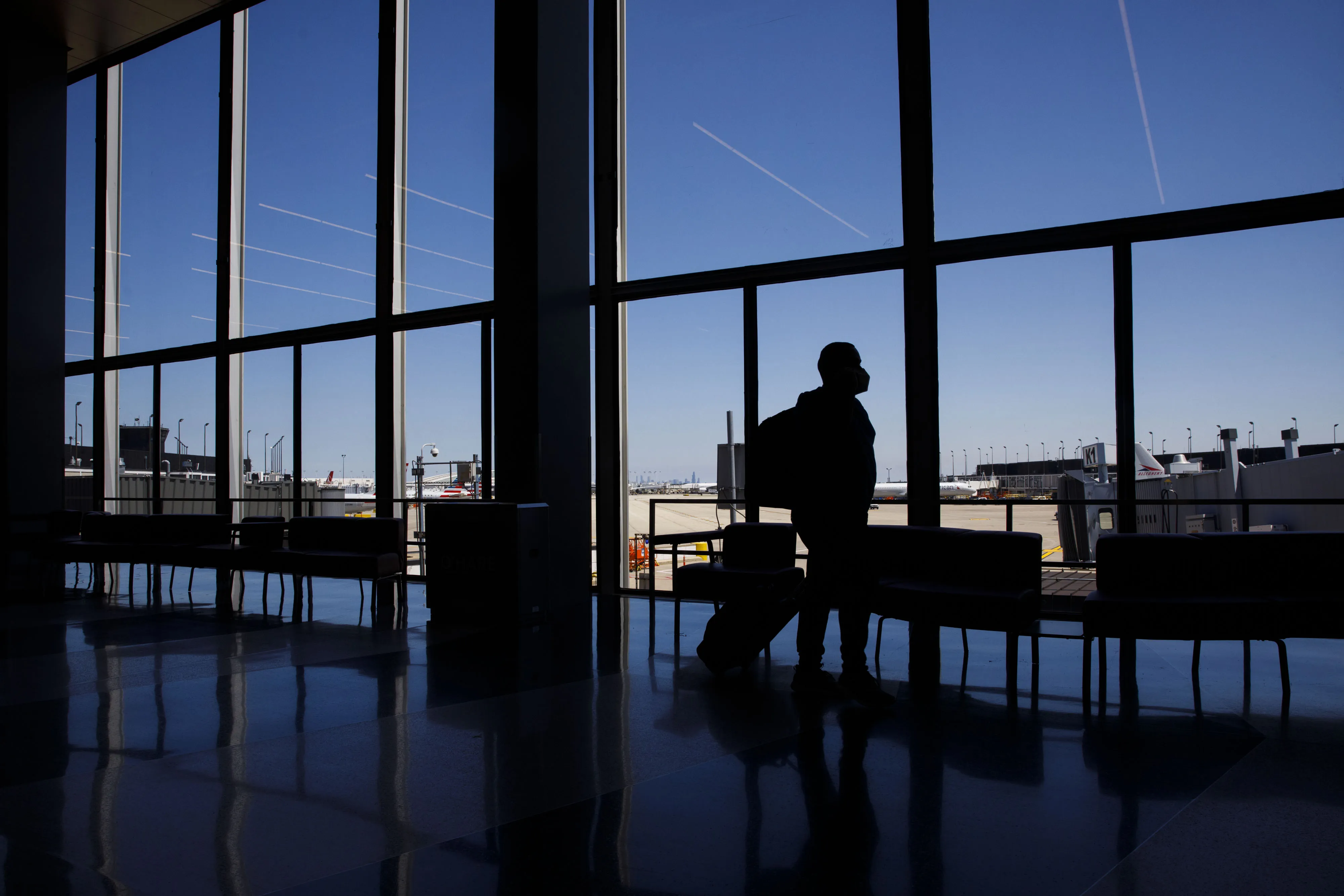 A passenger walks through&nbsp;O'Hare International Airport in Chicago on June 13.