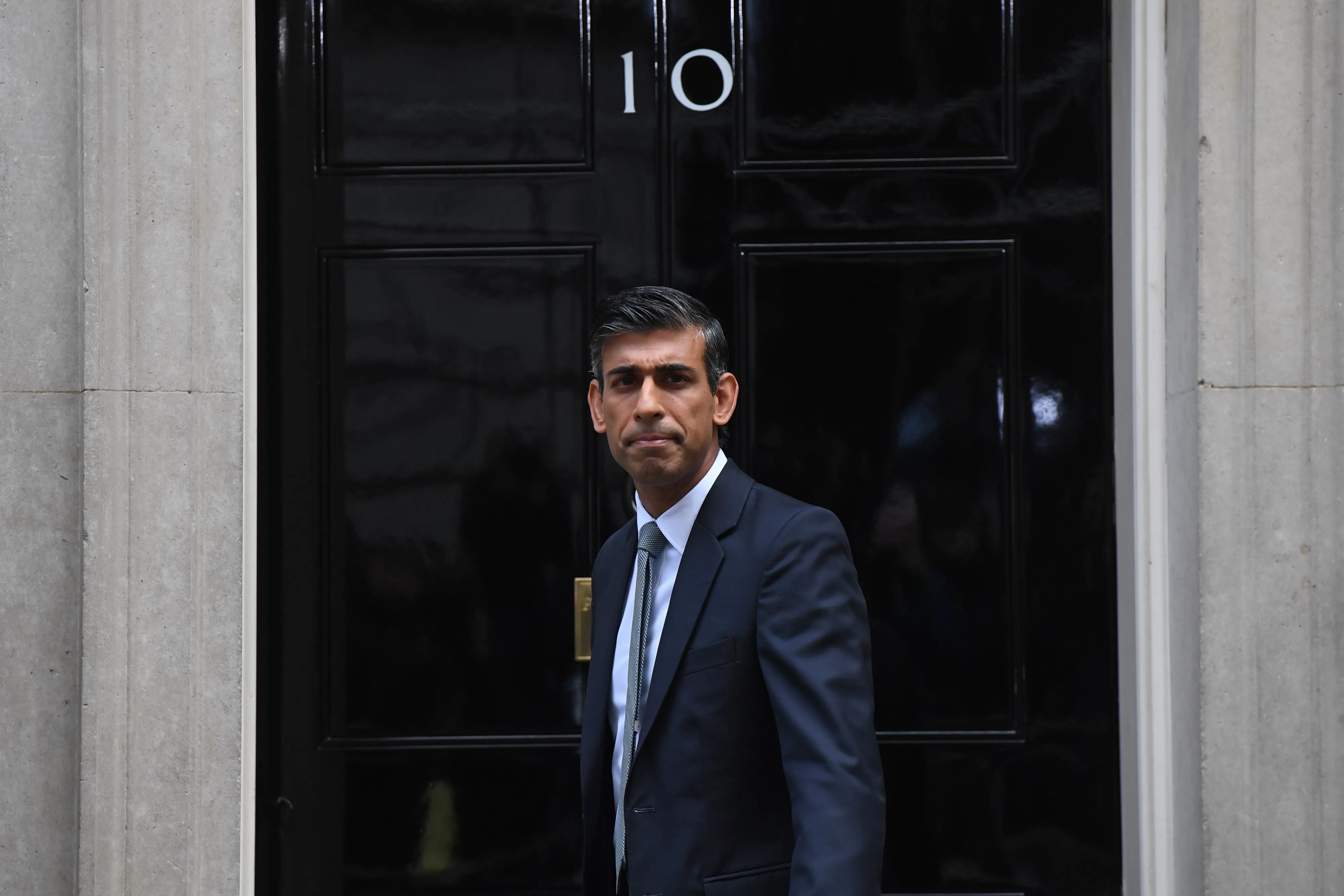 Rishi Sunak, UK prime minister, outside 10 Downing Street on&nbsp;Oct. 25.