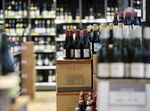 Wine in a Societe Des Alcools Du Quebec (SAQ) liquor store in Montreal, Quebec, Canada.