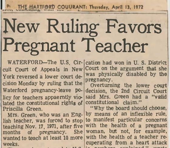 My Mom Was Fired From Her Teaching Job in 1971 For Being Pregnant