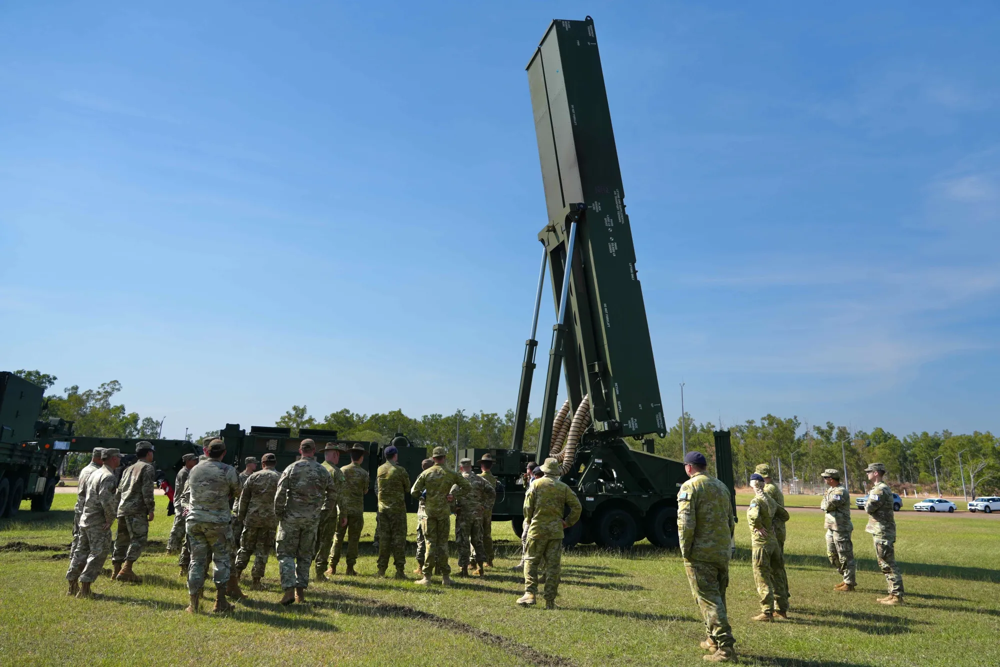 The Dark Eagle,&nbsp;the first US hypersonic weapon,&nbsp;and soldiers from a Australian-U.S. bilateral military exercise&nbsp;in Northern Territory, Australia, on July 9, 2025.