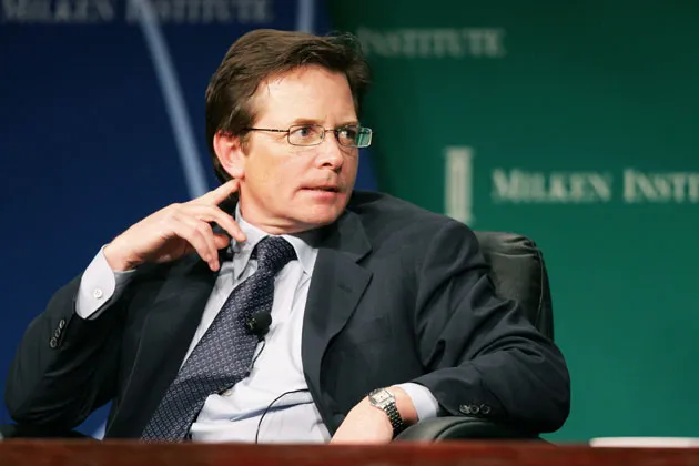 Actor Michael J. Fox participates in a panel discussion in 2007