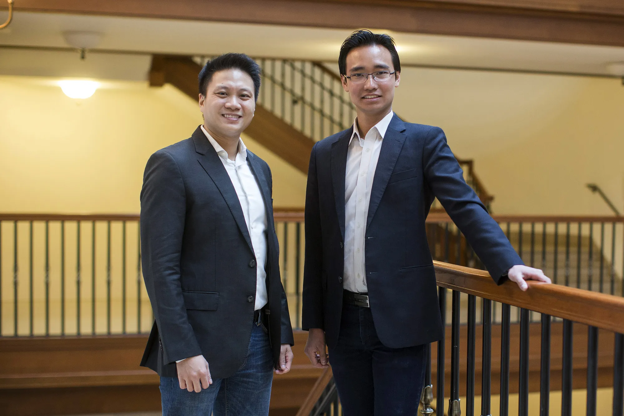 Reynold Wijaya, left, and Kelvin Teo in Boston, Massachusetts, U.S. in 2016.