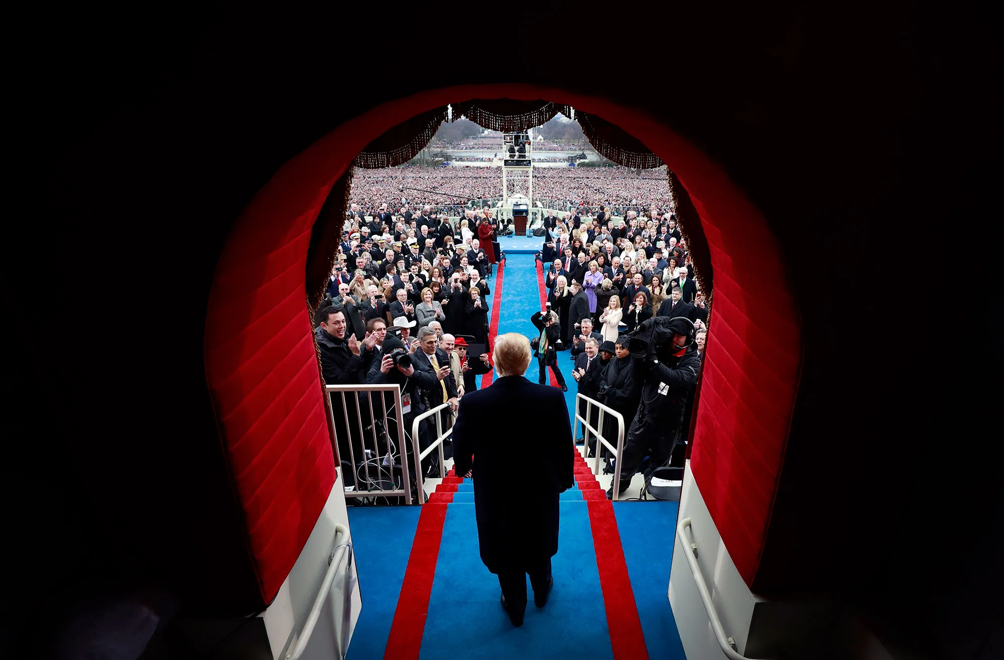 The inauguration of Donald Trump at the United States Capitol, 2017.&nbsp;