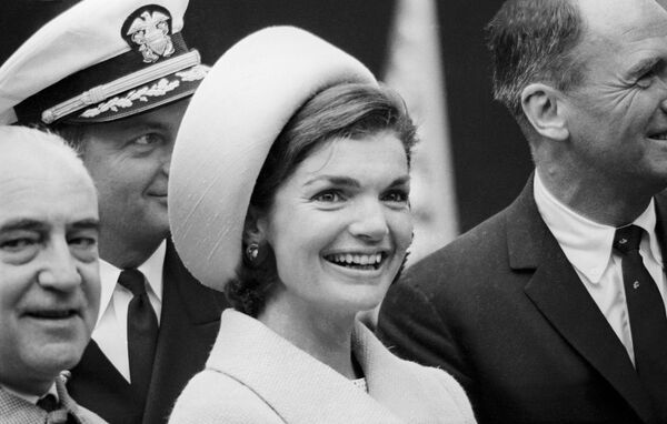 Jacqueline Kennedy Wearing Pillbox Hat