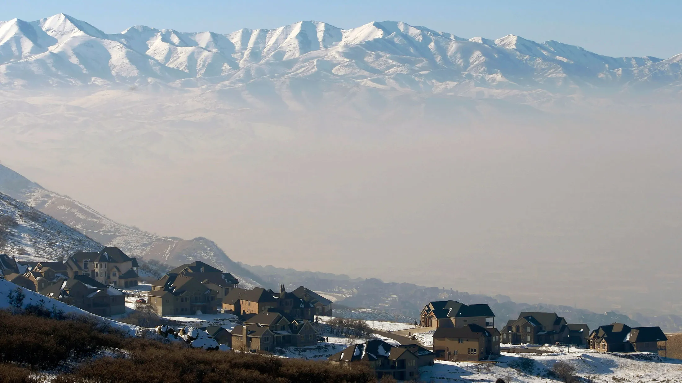 Air pollution in Utah. Modest levels of particulate matter have been linked to increased heart attacks.
